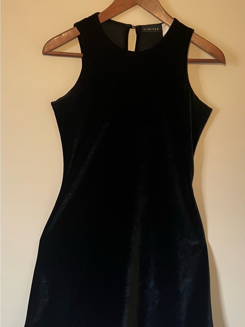 The Limited Black Velvet Sleeveless Sheath Dress